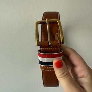 Thom Browne Brown Leather Belt size 95